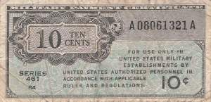 USA MPC Series 461 p.M2 10 Cents 1946 vg